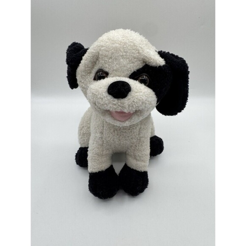 Vintage Little Angel Paws Black White Puppy Dog Plush Wings Terrycloth 2000